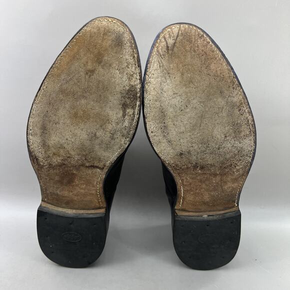 Allen Edmonds Park Avenue Oxford Men Size 9.5 3E Wide Black Cap Toe Dress Shoes